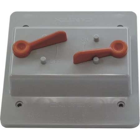 Keen 5133331B Gray 2 Gang Weatherproof Electrical Cover KE159555